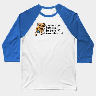 My Tummy Hurts Cartoon Baseball T-Shirt